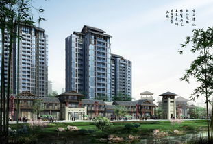 中式商業住宅小區效果圖精選與商用非居住房地產租賃指南